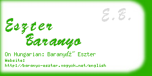 eszter baranyo business card